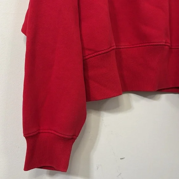 Wild Fable Apres Ski Mockneck Oversized Cropped Sweater Red Size XL NWT - Picture 4 of 8
